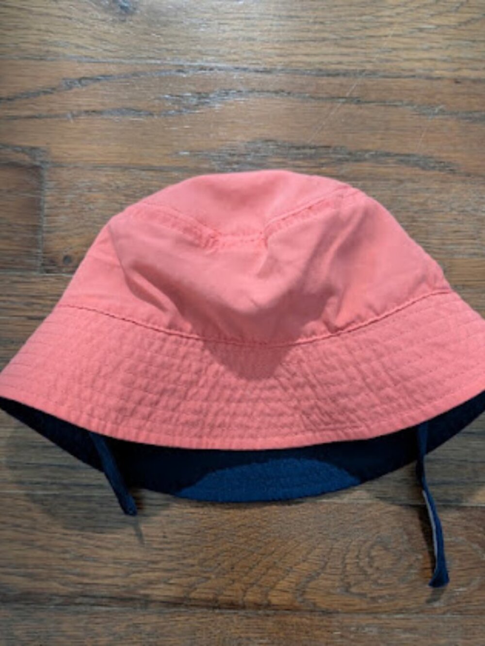 Carter's Coral & Navy Reversible Sunhat for Infants 0-6 Months